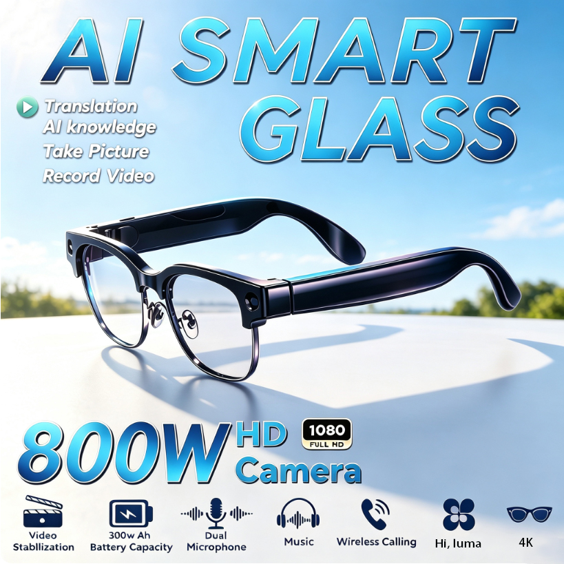Audio Music To Video Ai - 800W HD Pixel Smart Glasses Men