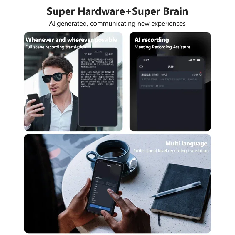 AI Translation Glasses Smart S - đánh giá và giá Audio Music Volume