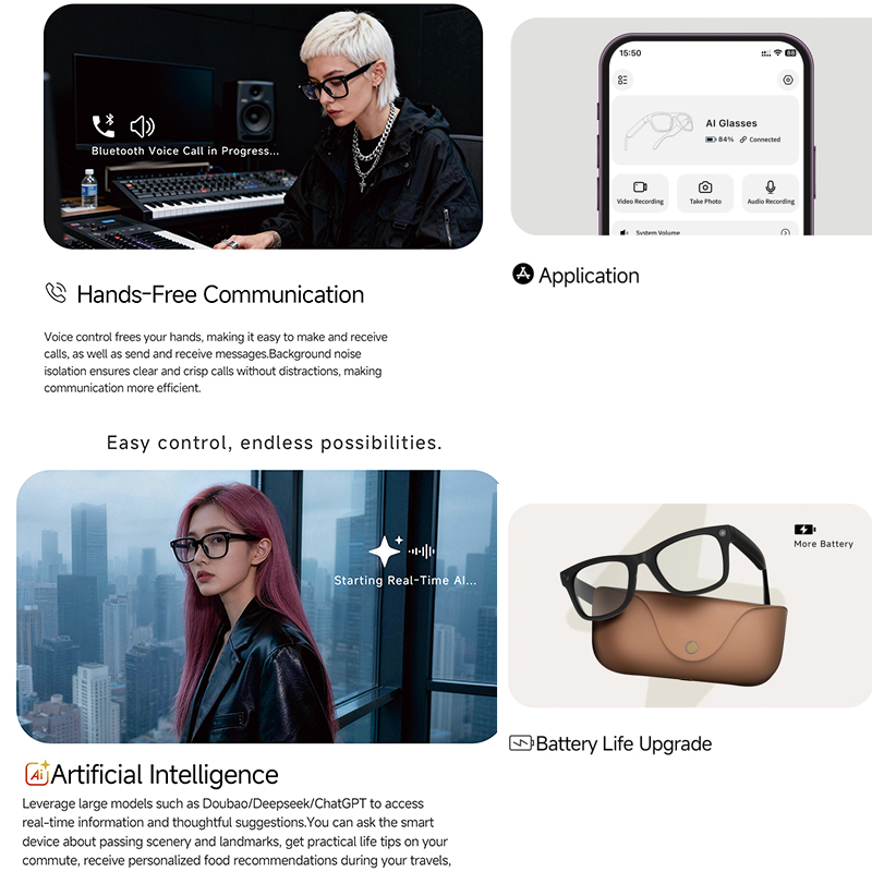 2026 AI smart Glasses HD 800W  - đánh giá và giá Audio Music To Video Ai