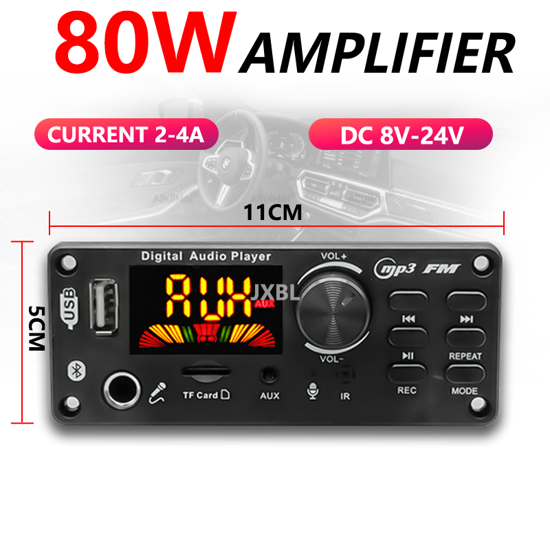 80W Bluetooth 5.0 MP3 Decoder  - đánh giá và giá Audio Music Car