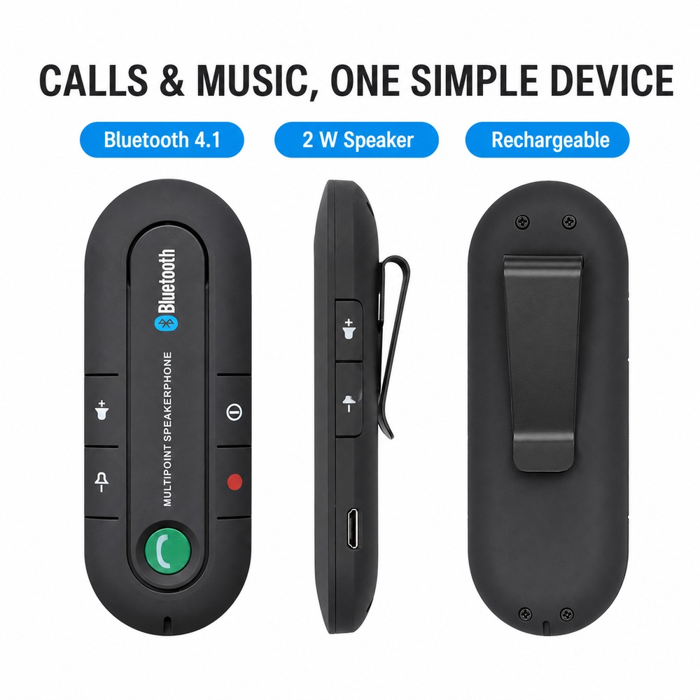 Bluetooth 4.1 Car Speakerphone - đánh giá và giá Audio Music Car